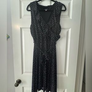 Tommy Hilfiger Sleeveless Black Polka Dot Dress